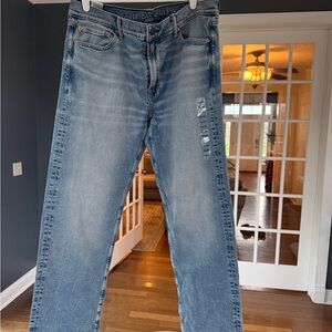 American Eagle Outfitters Men's Light Blue Original Straight Jeans